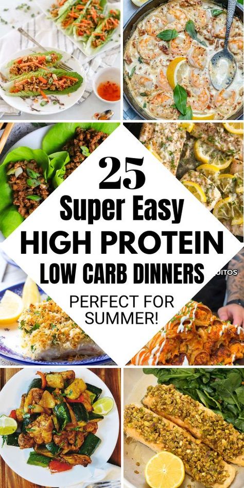 If you're on the lookout for low carb high protein meals, you've come to the right place. With options ranging from quick and easy to family-friendly, these recipes make sticking to your dietary goals a breeze. High Protein Low Carb Dinners, High Protein Low Carb Dinner, High Protein Low Carb Recipes Dinner, High Protein Recipes Dinner, Protein Dinner Recipes, Low Carb Dinners, High Protein Low Carb Diet, High Protein Meal Plan, Easy High Protein Meals