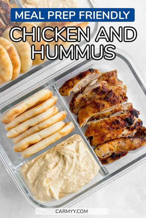 Essen, Hummus Meal Prep, Chicken And Hummus, Make Ahead Lunch, Lunch Saludable, Healthy Lunch Snacks, Healthy Lunch Meal Prep, Cold Lunches, Easy Healthy Meal Prep