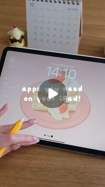 StudioCherii 📝🍒🌸 on Instagram: "have you tried these iPad apps? 🩷

🏷️ #ipad #ipadapp #app #productivity #deskgram #goodnotes #studynotes #ipadjournal #studygram #ipadpro #apple #ios #aesthetichomescreen #wallpaper #digitalart #procreate" Ipad Editing Apps, Ipad Apps Must Have School, Ipad Widgets Ideas Aesthetic, Ipad Focus Mode Ideas, Ipad Os 17 Wallpaper, Apps You Need On Your Ipad, School Ipad Wallpaper, Ipad Astethic, Ipad Set Up