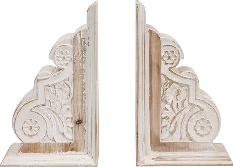 #homelibrary #library #reading #books #bookends #livingroomdecor #office #homeoffice #homeofficedecor #college #dorm #dorminspiration #backtoschool #rustic #farmhouse #boho #farmhousedecor #farmhousechic #readingnook #readingaesthetic#bohochic Farmhouse Bookends, Decorative Shelf Brackets, Farmhouse Books, Wooden Corbels, Wood Bookends, Decorative Bookends, Shabby Chic Living, Home Room Decor, Shabby Chic Living Room