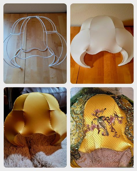 The Making of a Victorian Lampshade - Golden Diy Lampshade Frame, Ace Of Shades Lampshades, Cool Lampshades, Diy Victorian Lampshades, Dressmaking Tutorials, Vintage Lampshades, Bedroom Moodboard, Aha Moment, Cool Craft Ideas