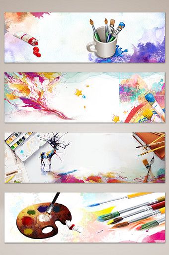 Literary hand drawn painting tools banner poster background#pikbest#backgrounds Art Class Banner Design, Banner For Artist, Logo For Painting Artist, Banner Art Design, Art Banner Design, Holi Painting, Artist Tools, Polish Clothing, Handmade Logo