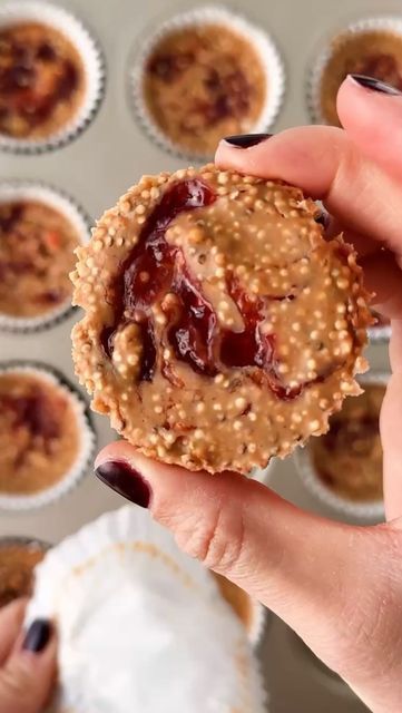 Quinoa Cups, Peanut Butter And Jelly Sandwich, Pb Cups, Fit Foodie Finds, Jelly Sandwich, Baked Oatmeal Cups, Oatmeal Cups, Fit Foodie, Peanut Butter And Jelly