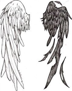 Angel Wings Tattoo On Back, Types Of Wings, Wing Tattoos On Back, Alas Tattoo, Wing Tattoo Men, Wings Sketch, Demon Wings, Kunst Tattoos, Wing Tattoo Designs