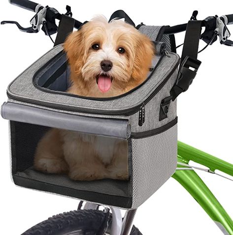 Dog Basket For Bike, Dog Bike Seat, Pet Bike Basket, Puppy Belly, Dog Bike Carrier, Dog Bike Basket, Biker Dog, Dog Bike, Biking With Dog