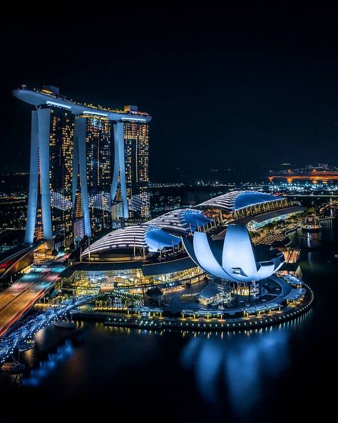 Singapore At Night, Marina Bay, At Night, Singapore, The World