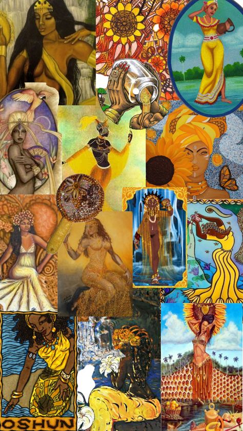 African Goddess Art, Oshun Altar, Black Aphrodite, African Gods, Oshun Goddess, Aesthetic Era, Divine Feminine Spirituality, African Spirituality, Afrocentric Art