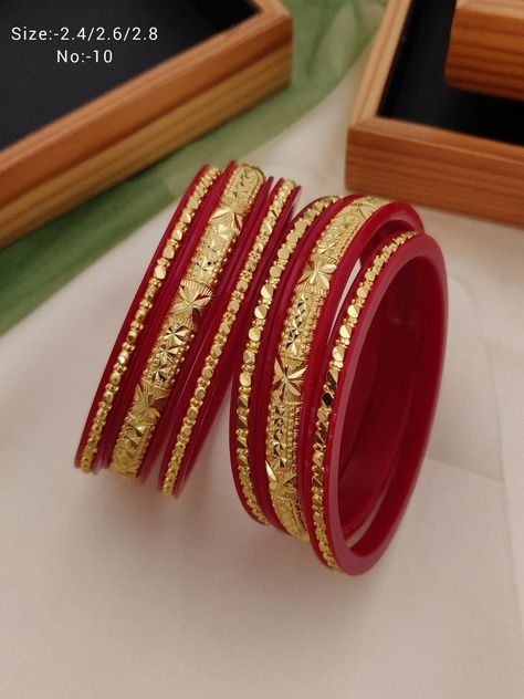 Bengali Shakha Pola Design, Bengali Pola Design Gold, Shaka Pola Bangles, Plastic Bangles With Gold Design, Shakha Pola Bangles Gold, Gold Pola Badhano Design, Sankha Pola Design, Pola Design Gold, Shankha Pola