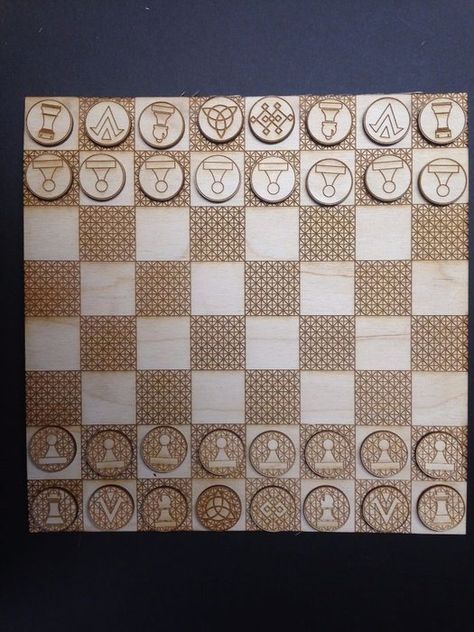 Chess Board Pieces, Drawing Program, Homemade Board Games, Useful Projects, Play Therapy Techniques, Drawing Programs, Wood Chess, Pattern Template, Laser Art