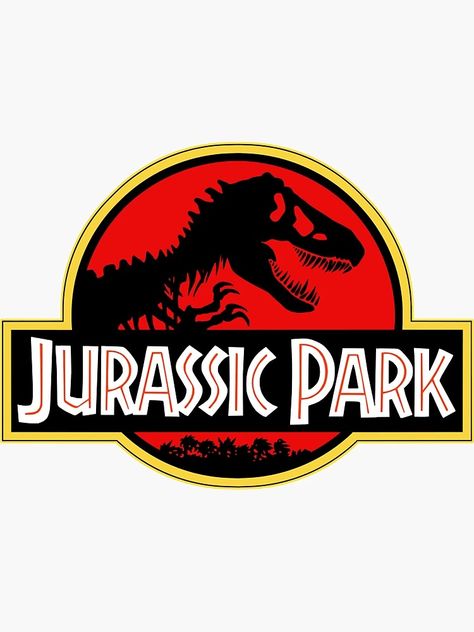 "Jurrasic Park Classic" Sticker for Sale by adalbchase1 | Redbubble Imprimibles Jurassic Park, Jurassic Park Logo, Jurassic Park 1993, Jurrasic Park, Movie Decor, Jurassic Park World, 1 Logo, Parking Design, New Sticker