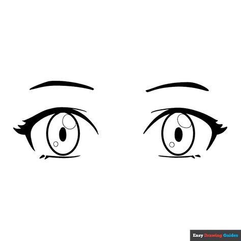 Anime and Manga Eyes step-by-step drawing tutorial: step 7 Anime Eyebrows, Female Anime Eyes, Anime Eyes Step By Step, Anime Eyes Drawing, Mata Manga, Learn To Draw Anime, Eyes Step By Step, How To Draw Anime Eyes, Manga Eyes