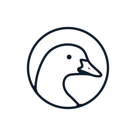 Goose Logo Design, Goose Logo, Duck Logo, Circle Logo Design, The Goose, Circle Logo, Circle Logos, Card Game, Vector Art