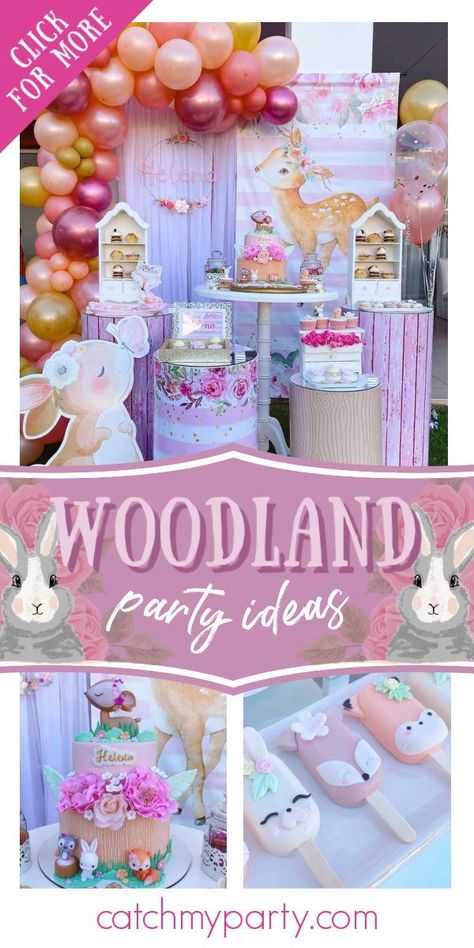 Fairy Baby Showers, Fairy Baby, Woodland Birthday Party, Girls Birthday Party Themes, Forest Party, Girl Woodland, Girls Tea Party, Woodland Birthday, Birthday Party Activities