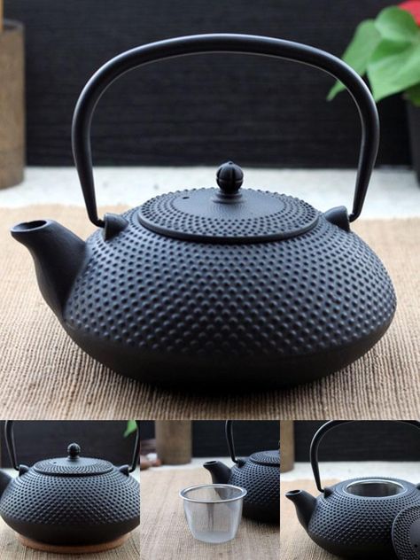 [Visit to Buy] Free shipping hot sale new style cast iron teapot, good quality 300ml / 0.3l  Pot Japanese Iron Teapot Kongfu Tea Pot #Advertisement Black Kettle, China Pot, Cast Iron Kettle, Cast Iron Teapot, Iron Teapot, Teapot Design, Cast Iron Tea Pot, Object Photography, Japanese Teapot