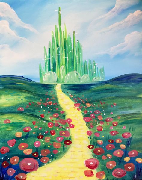 Book now for Paint Nite: Off to see the Wizard with Denae Manion on 06/28/2023 at 215 E 2ND ST THE DALLES, OR. Earn 10 Loyalty Reward points for every ticket! Painting Class Ideas, Starfish Painting, Birthday Teen, Canvas Painting Projects, Paint N Sip, Paint Night Ideas, Paint Party Ideas, Paint Nite, Simple Canvas Paintings