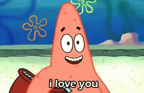 ILove You Patrick GIF - ILoveYou Patrick Star - Discover & Share GIFs Spongebob Stuff, Funny Spongebob, Spongebob Pics, Spongebob Square, Pineapple Under The Sea, Spongebob Funny, Patrick Star, Spongebob Memes, Spongebob Squarepants