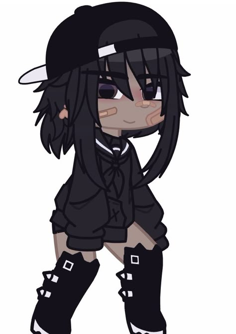 Pfp Icons Y2k Black, Tomboy Gacha Club Outfits, Gacha Club Outfit Tomboy, Gacha Tomboy Outfits, Gacha Grunge Outfits, Grunge Outfits Girl, Outfit Ideas Tomboy, Cute Grunge Outfits, Gachalife Girl Outfits