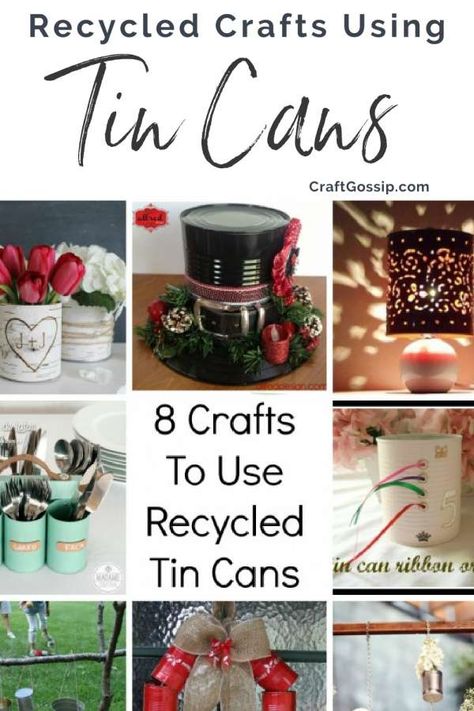 Can Crafts Tin Diy, Christmas Tin Can Crafts Ideas, Tin Can Animals, Hristmas Crafts, Coke Can Crafts, Tin Can Centerpieces, Tin Can Decorations, Coffee Can Crafts, Hanging Paper Craft