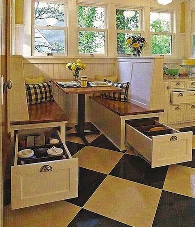 11 Creative Home Storage Ideas | Zillow Blog Kabinet Dapur, Kitchen Nook, Tiny Living, Built In Storage, Design Case, Kitchen Styling, Dream Kitchen, A Kitchen, Kitchen Organization