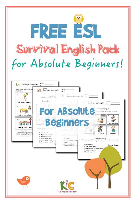 Free Esl Printables, Teaching Ell Students The Alphabet, Ell Students In The Classroom, Esl For Kindergarten, Esl Middle School Activities, Esl Lesson Plans For Beginners, Eal Classroom, Esl Teaching Elementary, Esl Classroom Decor