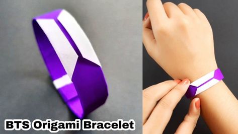 Crafted Radiance: Bright DIY Creations to Light Up Your Day Bracelet Paper Craft, How To Make Cute Drawings, Bts Bracelet Diy, Bts Diy Crafts, Bts Gift Ideas, Diy Kpop Crafts, How To Make A Bracelet, 5min Crafts Videos, Origami Bracelet