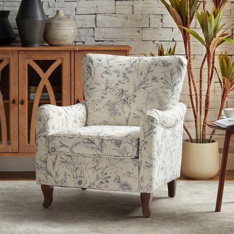 Floral Fabric Pattern, Floral Armchair, Upholstered Armchair, Accent Arm Chairs, Modern Armchair, Bedroom Chair, Upholstered Arm Chair, Living Room Style, Fabric Upholstery