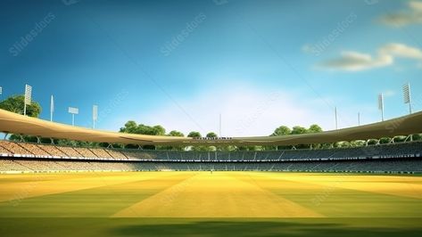 glorious 3d cricket stadium and lush green pitch with cricketer in action Action Background, Cricket Stadium, Ppt Background, Bappa Morya, Slide Background, Powerpoint Background, Actor Picture, Google Slides Themes, Lush Green