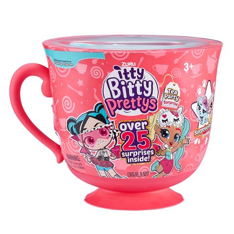 Itty Bitty Prettys Tea Party Teacup Dolls Playset (With Over 25 Surprises!) by Zuru - Walmart.com - Walmart.com Portable Doll House, Tea Cup Party, Tea Party Table, Mini Teapot, You're Invited, Doll Stands, Pretty Dolls, Itty Bitty, Party Table