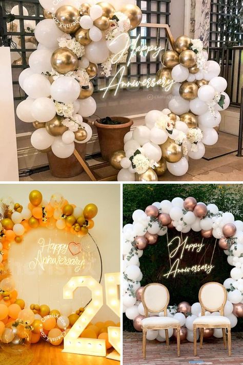 Anniversary Decoration Silver Jubilee Anniversary Ideas Indian, Wedding Anniversary Decoration Ideas, 25th Anniversary Decor, Decorations With Balloons, 25th Wedding Anniversary Decorations, Anniversary Decoration Ideas, 25th Anniversary Decorations, 25th Wedding Anniversary Cakes, 25th Wedding Anniversary Party