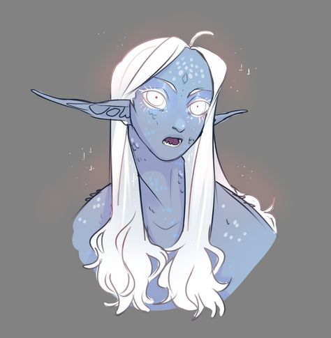 Dusk Character Design, Iridescent Character Design, Ocean Oc Art, Multi Eyed Character Design, Mermaid Oc Design, Navi Avatar Concept Art, Alien Design Concept, White Hair Reference, Fish People Character Design