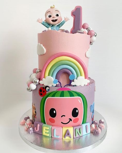 17 Beautiful Cocomelon Cake Ideas For Beginner And Pro Bakers. - The Perfect Cake Idea Cocomelon Pastel Color, Cocomelon Cake Ideas For Girl, Coco Melon Theme Cake, Cocomelon Cake Design, Coco Melon Cake Ideas, Coco Melon Birthday Party Ideas, Cocomelon Party Ideas For Girl, Cocomelon Cake Ideas, Cocomelon Theme Cake