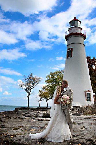 Lake Erie wedding at Mon Ami Winery and Marblehead Lighthouse - October 2012 Beach Table Centerpieces, Lighthouse Wedding Theme, Beachy Centerpieces, Traditional Mexican Wedding Dress, Beach Theme Centerpieces, Marblehead Lighthouse, Lighthouse Wedding, Mexican Wedding Dress, Wedding Dresses Images