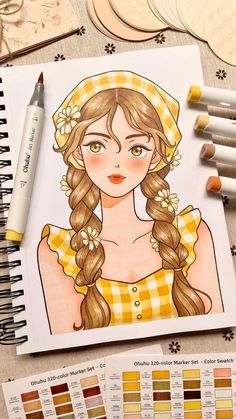 🥰 Drawing With Markers Ideas Doodles, Ohuhu Drawings, Yellow Doodles, Drawing For Competition, Printmaking Photography, Countryside Illustration, Graffiti Calligraphy, Art Markers Drawing, Markers Drawing Ideas