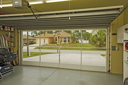 garage ideas, garages, Inside view of garage screen Garage Screen, Garage Playroom, Garage Screen Door, Garage Boden, Diy Screen Door, Garage Floor Paint, Deco Panel, Garage Remodel, Workbench Plans