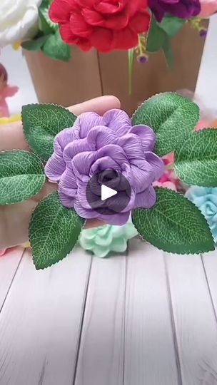 Creative Tiktok, Crepe Paper Flowers Diy, Easy Flowers, Diy Pipe, Paper Craft Tutorials, Diy Bows, Paper Rose, Tiktok Viral, Flowers Handmade