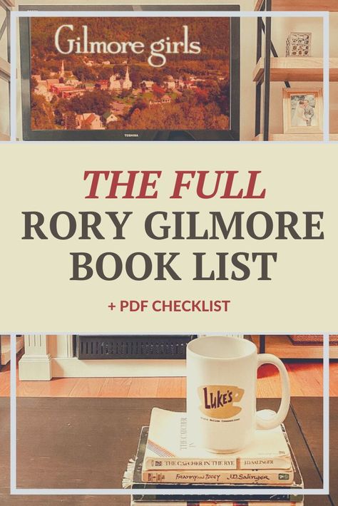 Get the FULL Rory Gilmore Book List of 400+ books mentioned on Gilmore Girls (including the revival) PLUS a free printable PDF to track your Gilmore Girls reading challenge. Take a mental trip to Stars Hollow and beyond and join our Rory Gilmore Book Club. Click for the full list. Gilmore Reading List, Rory Reading Challenge, Reading Book List Printable, Rory Gilmore Books To Read, Rory Gilmore Movie List, Rory’s Reading List, Read Like Rory Gilmore, Rory Gilmore Reading List Printable, Rory’s Book List