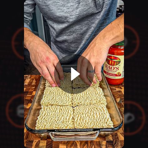 Ramen Lasagna Is A Game Changer! Ramon Noodles Lasagna Recipes, Ramen Noodle Pizza Crust, Ramen Lasagna With Pepperoni, Roman Noodle Lasagna, Ramen Noodles Lasagna, Ramen Noodle Spaghetti, Lasagna With Ramen Noodles, Top Ramen Lasagna, Raman Noodles Lasagna