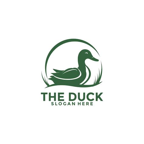 Vector duck vector mallard logo hunting ... | Premium Vector #Freepik #vector #water #nature #farm #business Duck Hunting Logo, Duck Logo Design, Ice Cream Logo Design, Duck Vector, Food Western, Duck Farm, Ice Cream Logo, Duck Farming, Lotus Logo