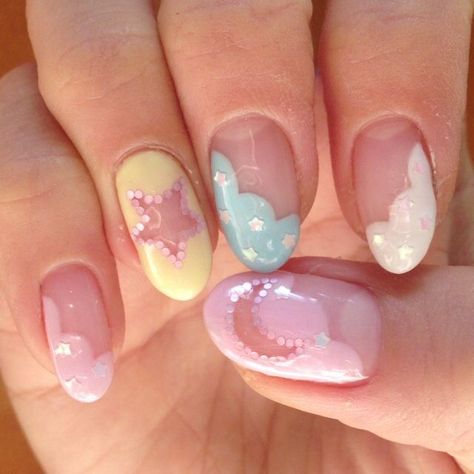 Her Nails, Really Cute Nails, Pretty Gel Nails, Soft Nails, Kawaii Nails, Cute Nail Art, Yellow Nails, Dream Nails, Cute Nail Designs