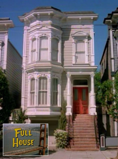 Full House TV show Tanner Family Victorian Onscreen Max Fuller, Elias Harger, Full House Tv Show, Tan House, Places In San Francisco, Famous Houses, Fuller House, Casas The Sims 4, Celebrity Houses