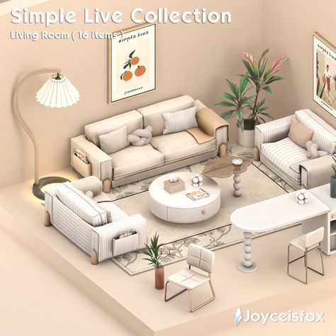 Joyce’s place : 8# Simple Live Collection - Living Room Mod Living Room, Sims 4 Modern House, Living Room Sims 4, Sims 4 Cc Furniture Living Rooms, Soft Tofu, Cute Living Room, Mod Furniture, The Sims 4 Pc, Soft Bedroom