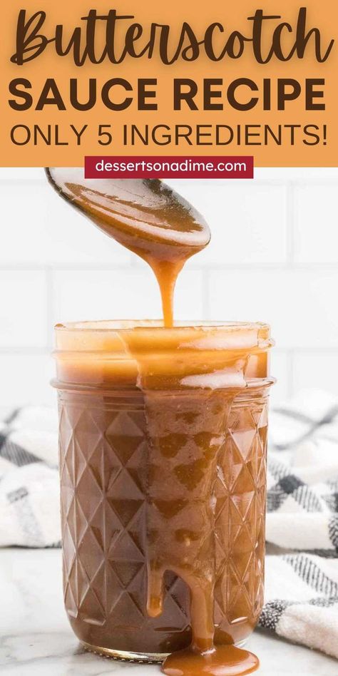 Butterscotch Sauce Recipe, How To Make Butterscotch, Butterscotch Sauce Recipes, Homemade Butterscotch, Butterscotch Recipes, Butterscotch Ice Cream, Butterscotch Syrup, Ice Cream Sauce, Peanut Butter Balls Recipe