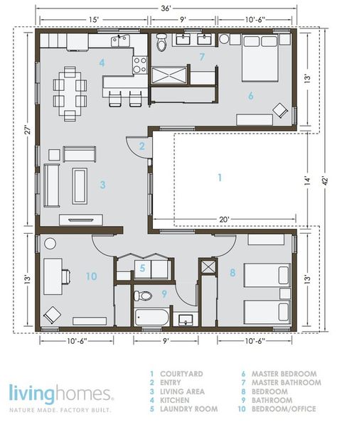 LivingHomes and Make It Right Introduce Affordable Green Prefab : TreeHugger Intentional Community, Building A Container Home, Container House Plans, Shipping Container House, Container House Design, Container Homes, Shipping Container Homes, Eco House, House Floor