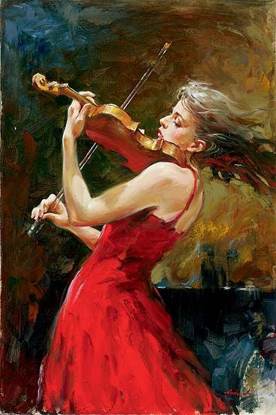 Weekly Digest: Music and Passion, the Rewards of Music, the Art of ... Girl Playing Violin, Violin Painting, Playing A Violin, Playing The Violin, Playing Violin, Galleria D'arte, Painting Of A Woman, Music Painting, Soyut Sanat Tabloları