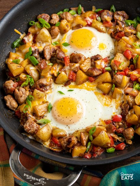 Breakfast Potatoes Skillet, Carrot And Lentil Soup, Sausage Potato, Spicy Carrots, Egg Skillet, Vegetarian Sausages, Potato Breakfast, Breakfast Skillet, Skillet Potatoes