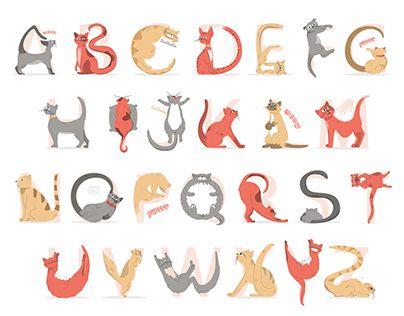 Cat Typography, Cat Font, Cat Alphabet, Type Design Inspiration, Cat Type, Animal Font, Trending Fonts, Font Creator, Christmas Fonts