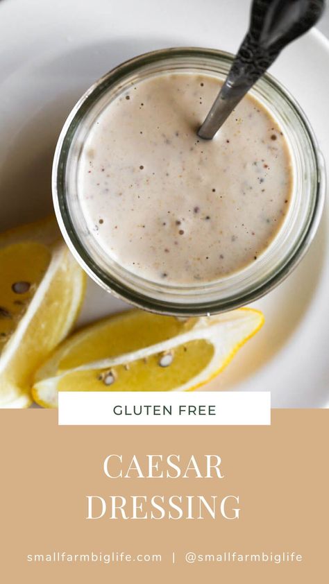 Gluten Free Salad Dressing, Salad Recipes Gluten Free, Glutenfree Recipe, Gluten Free Salads, Salads Recipes, Gluten Free Sourdough, Caesar Salad Dressing, Salad Dressing Recipes Homemade, Homemade Condiments