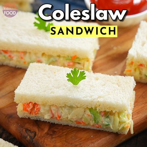 Best Coleslaw, Coleslaw Sandwich, Recipe Sandwich, Veg Sandwich, Sandwich Recipe, Sandwich Recipes, Coleslaw, Sandwiches, Bread