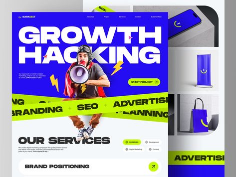 Marketing Agency Landing Page, Agency Website Inspiration, Desain Ux, Agency Landing Page, Marketing Agency Website, Landing Page Website, Agency Website Design, Digital Marketing Strategies, Agency Website