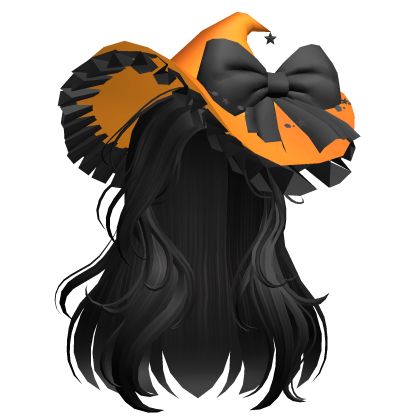 Roblox Create An Avatar, Halloween Witch Hat, Straight Hair, Witch Hat, Halloween Witch, Hair Accessory, Mix Match, Straight Hairstyles, Avatar